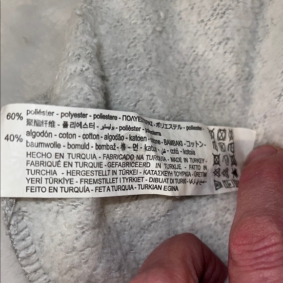 Zara Women’s Gray Relaxed Cropped Hoodie Sweatshirt SZ Small - Picture 8 of 11